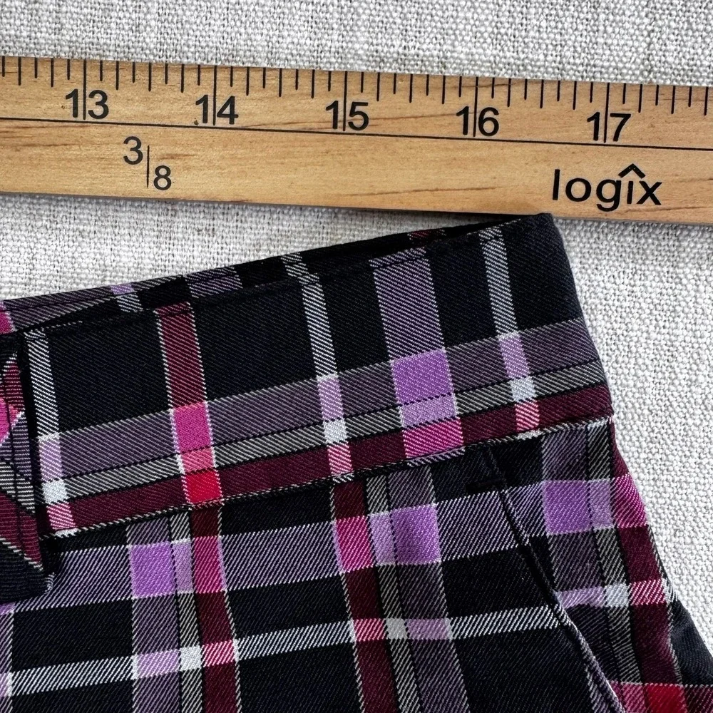 Adidas Mens Plaid‎ Golf Shorts Black Pink Purple Check Size 33